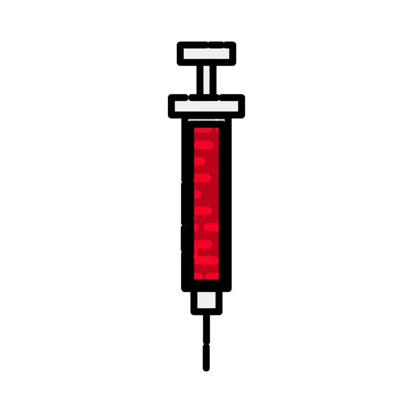 Medical flat icon. Syringe — Stock Vector