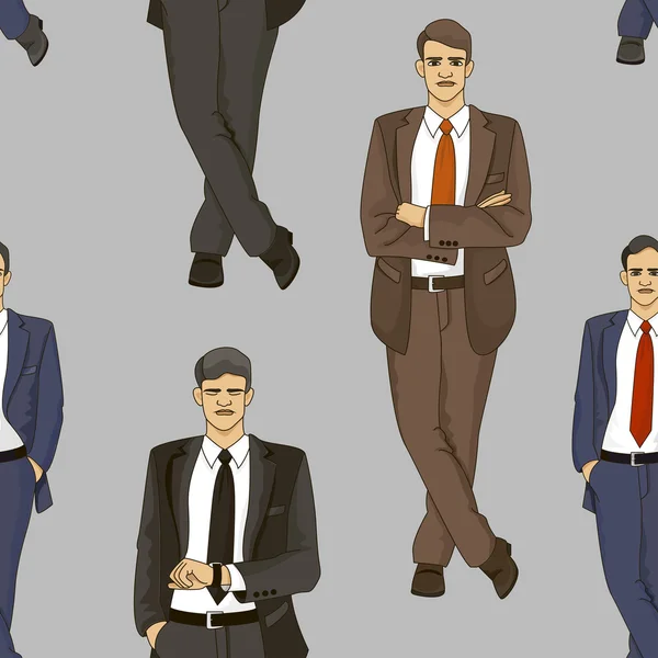 Άνδρες των επιχειρήσεων να ορίσετε μοτίβο — Διανυσματικό Αρχείο