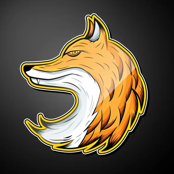 Emblema de cor Fox — Vetor de Stock