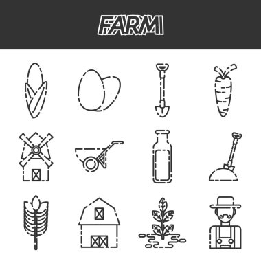 çiftlik simgeleri ayarlandı