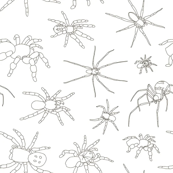 Spiders vector set pattern — Stock Vector