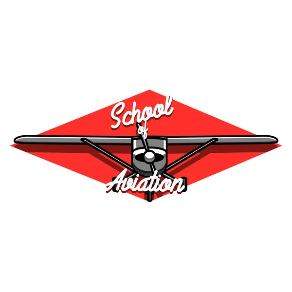 Color vintage Aviation emblem — ストックベクタ