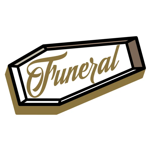 Color emblema funerario vintage — Vector de stock