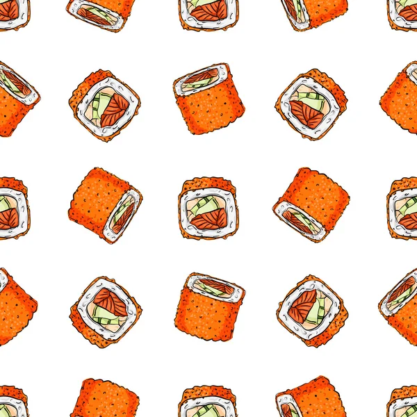 Sushi seamless mönster — Stock vektor