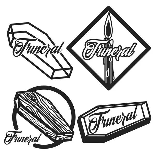 Symboles funéraires vintage — Image vectorielle