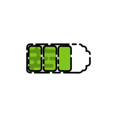 elektrikli otomobil düz simgesi