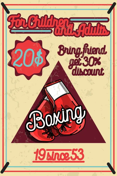 Color vintage Boxing poster