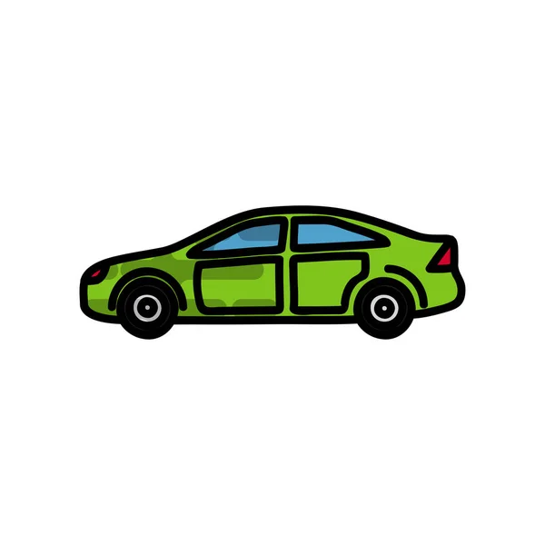 Icône plate de voiture électrique — Image vectorielle
