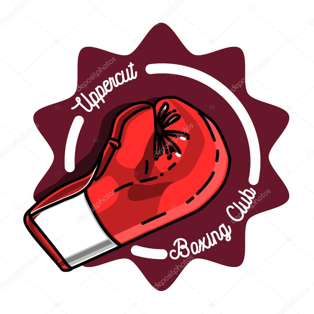 Boxing logo template. Boxing club logotype. Boxing emblem, label, badge, t-shirt design, boxing fight theme