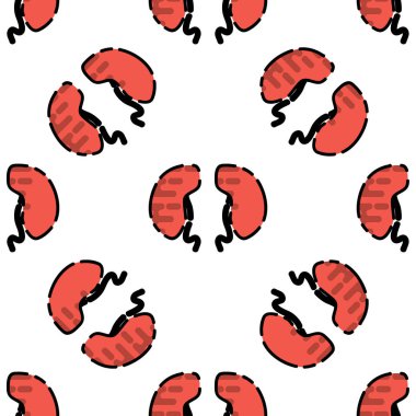 İnsan organlarını düz desen