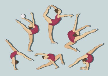 Kadın germe, jimnastik, egzersiz, spor