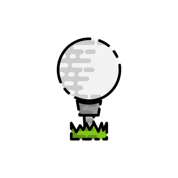 Golf platte pictogram — Stockvector