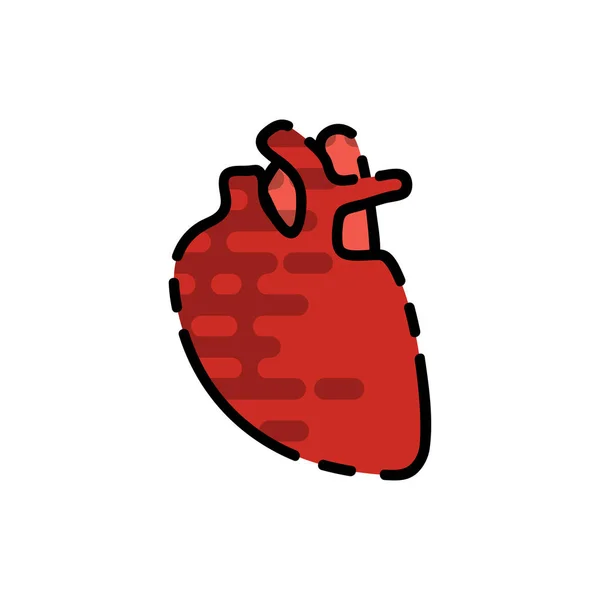 Órgano humano icono plano — Vector de stock