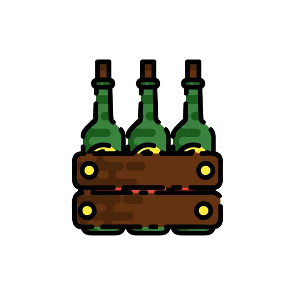 Wine flat icon — Stock Vector