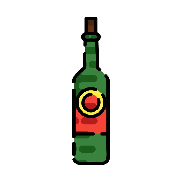 Icono plano vino — Vector de stock