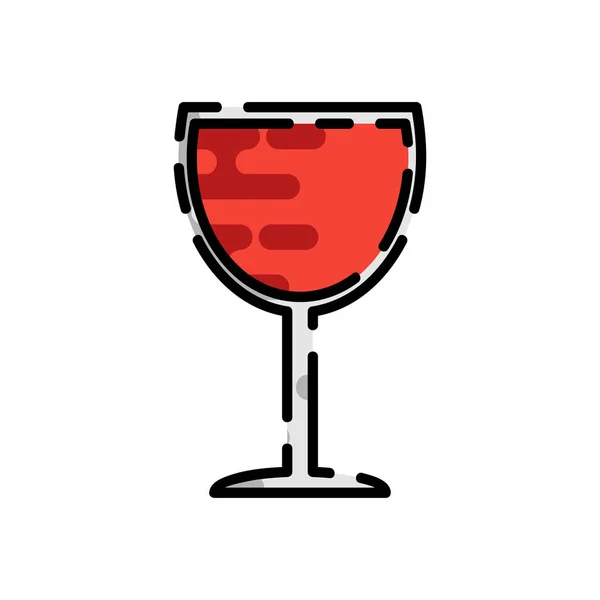 Wine flat icon — Stock Vector