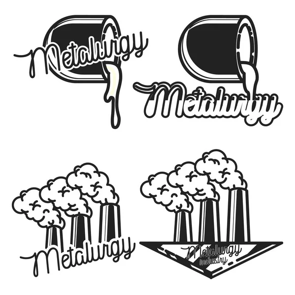 Emblemas de la metalurgia Vintage — Archivo Imágenes Vectoriales