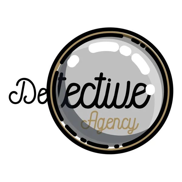 Color vintage detective agencia emblema — Vector de stock