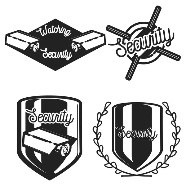 Vintage security emblems — Stock Vector