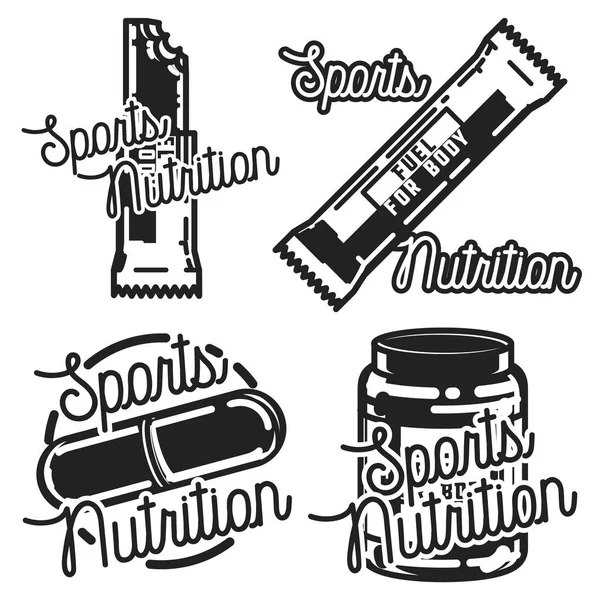 Vintage sport nutrution emblemen — Stockvector