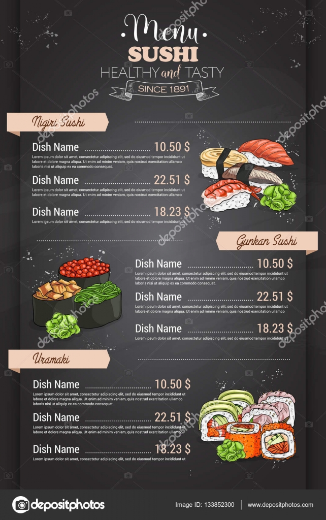 En sushi menu deals