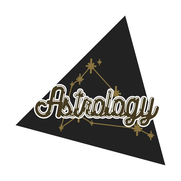 Couleur vintage astrologie emblème — Image vectorielle