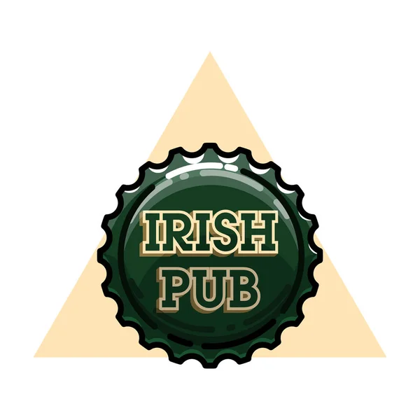 Color vintage emblema del pub irlandés — Archivo Imágenes Vectoriales