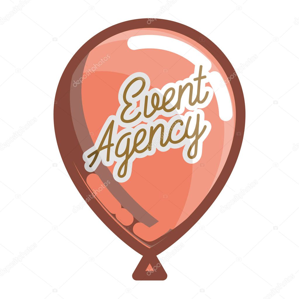 Color vintage agency emblem of events and special occasions organization, catering service agency, marketing agency.