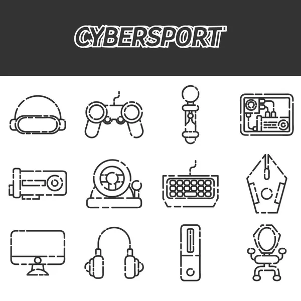 Ensemble d'icônes Cybersport — Image vectorielle