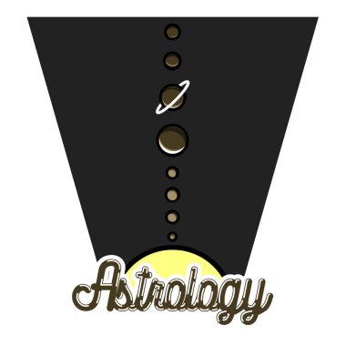 Renk vintage Astroloji amblemi