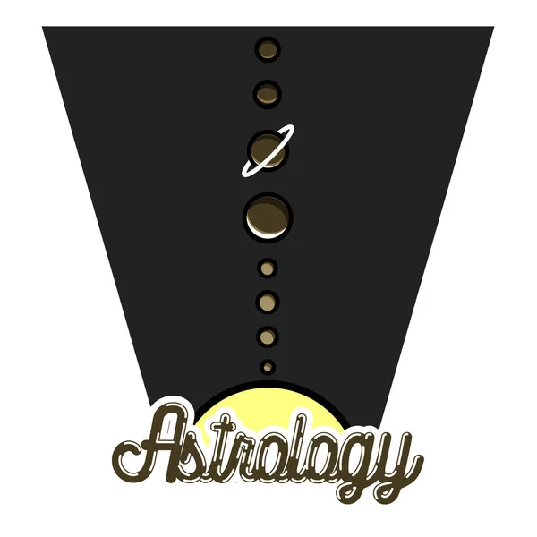 Färg vintage astrologi emblem — Stock vektor