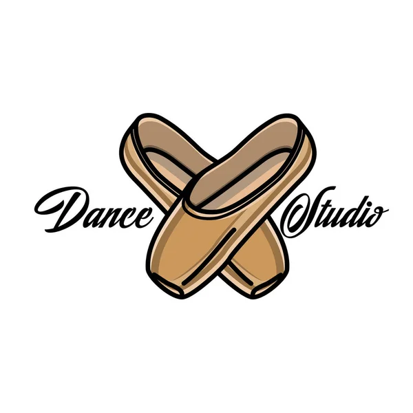 Color vintage danza estudio emblema — Vector de stock