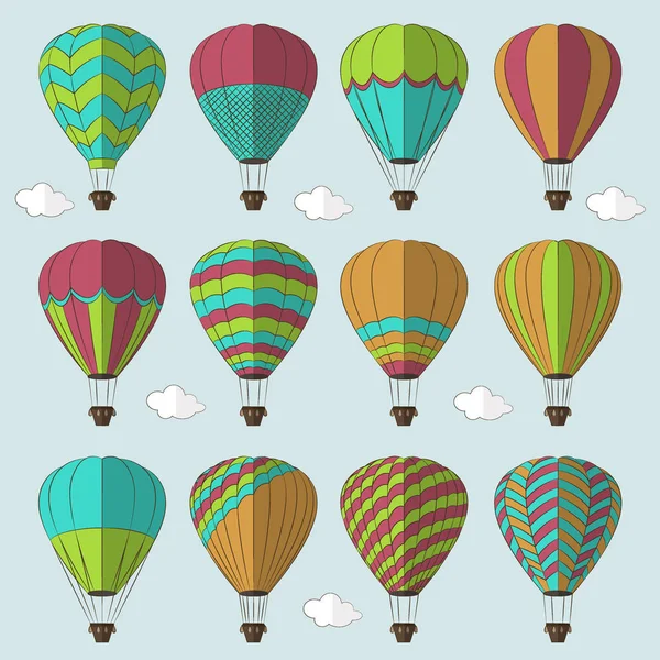 Powietrze balony zestaw — Wektor stockowy