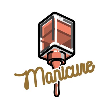 Renk vintage manikür amblemi