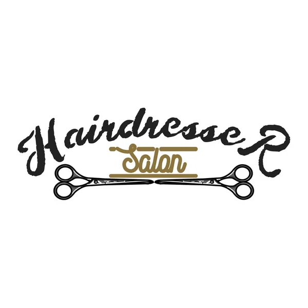 Kleur vintage Kapper salon embleem — Stockvector