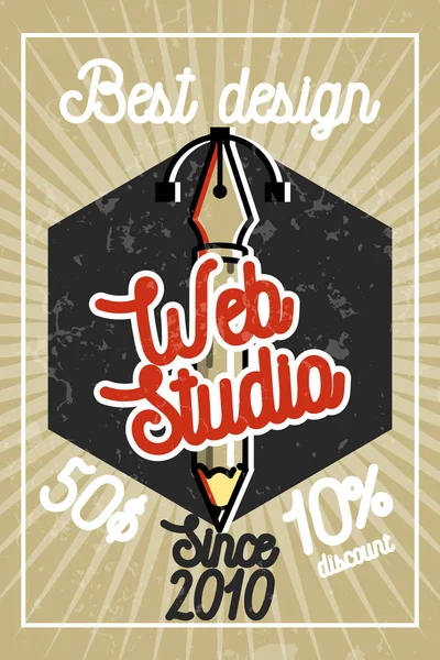 Color vintage web studio banner