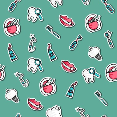 Renkli stomatology desen