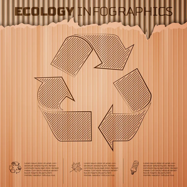 Ekoloji infographics arka plan — Stok Vektör