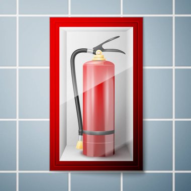 Kırmızı yangın söndürücü
