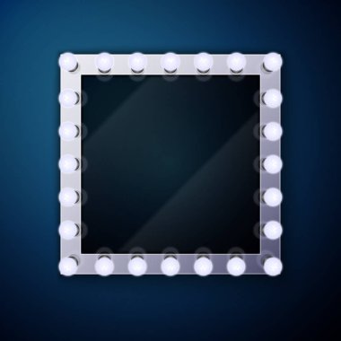 Ayna ampuller ile makyaj