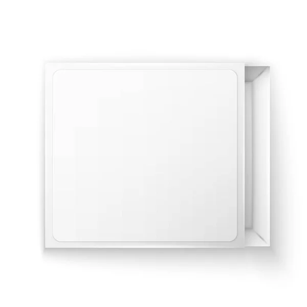 Embalaje de papel blanco vacío en blanco — Archivo Imágenes Vectoriales
