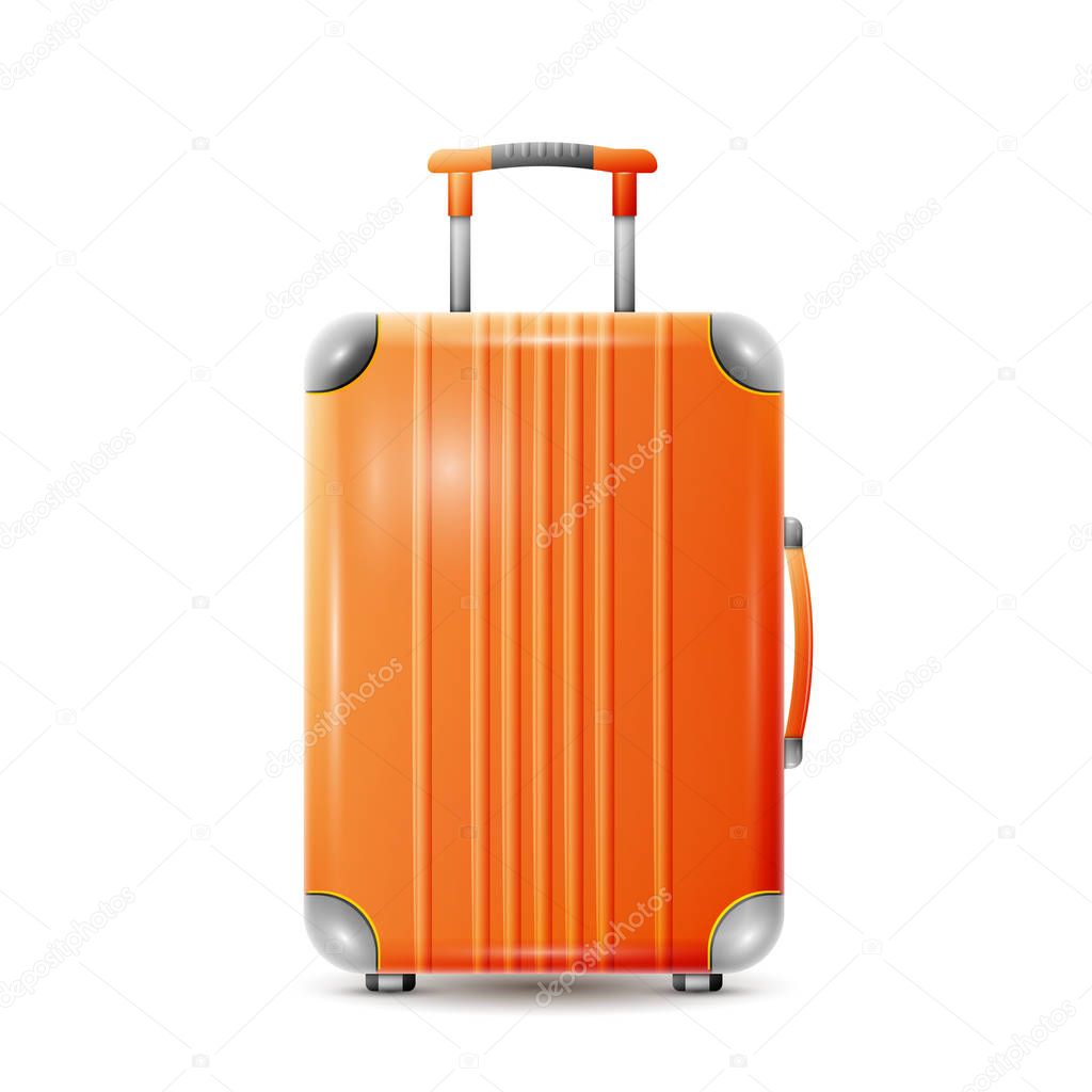 Large polycarbonate suitcase