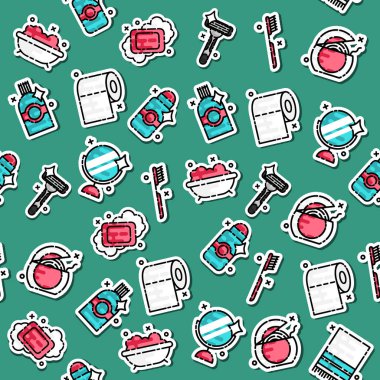 Renkli kişisel hijyen desen