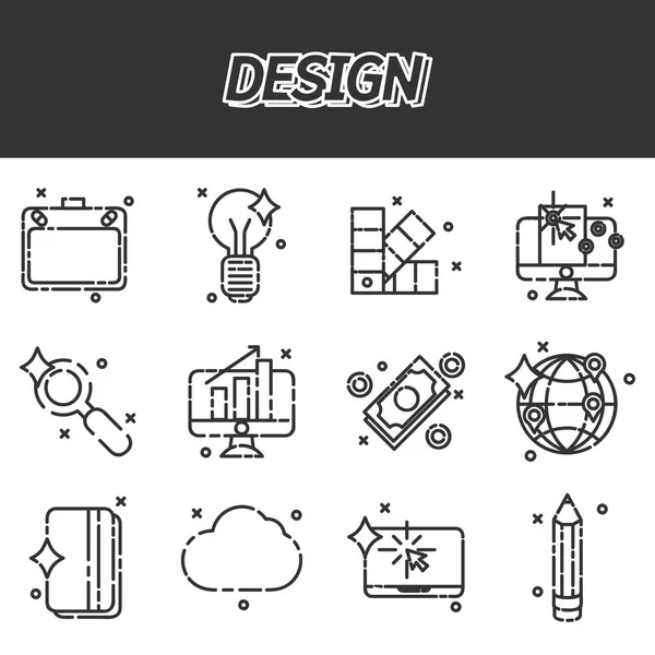 Design conjunto de ícones planos — Vetor de Stock