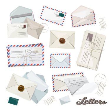 Letter and envelope clipart