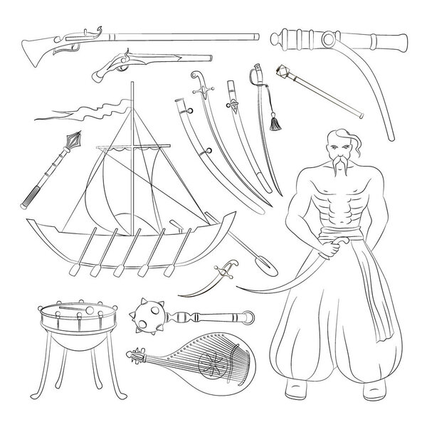 Vector set of Cossacks objects