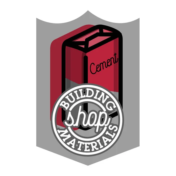 Farbe Vintage Baustoffe Shop Emblem — Stockvektor
