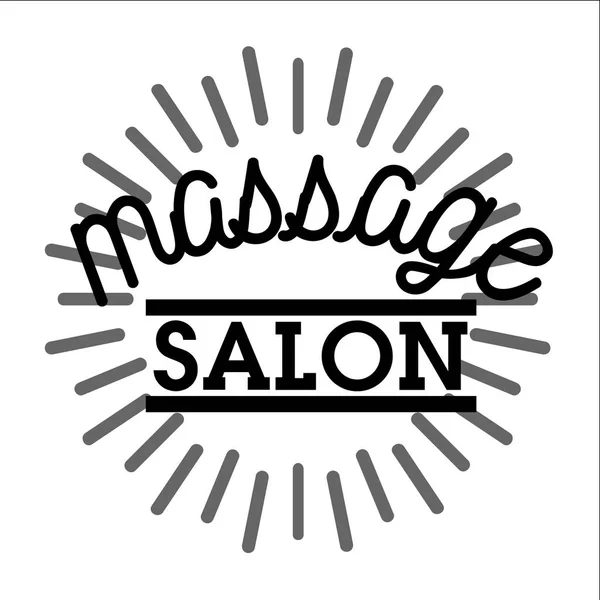 Colore vintage massaggio salone emblema — Vettoriale Stock