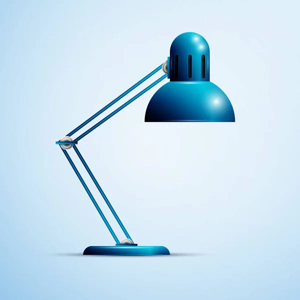Blå skrivbordslampa — Stock vektor
