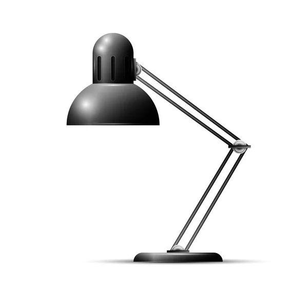 Zwarte bureaulamp — Stockvector